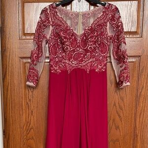 Long Red/burgundy dress